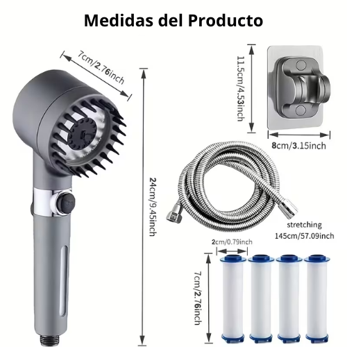 Cabezal de Ducha Turbo Spa de Alta Presión™