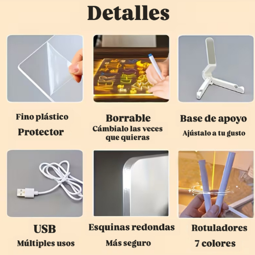 La Pizarra LED Mágica que Hace Brillar la Creatividad de tus Hijos™