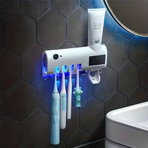 Esterilizador UV 3 en 1 para Cepillos de Dientes – Higiene Total y Pasta Automática ®